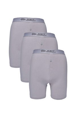 Anıt 1114 Likralı  Uzun Paça 3'Lü Boxer Gri