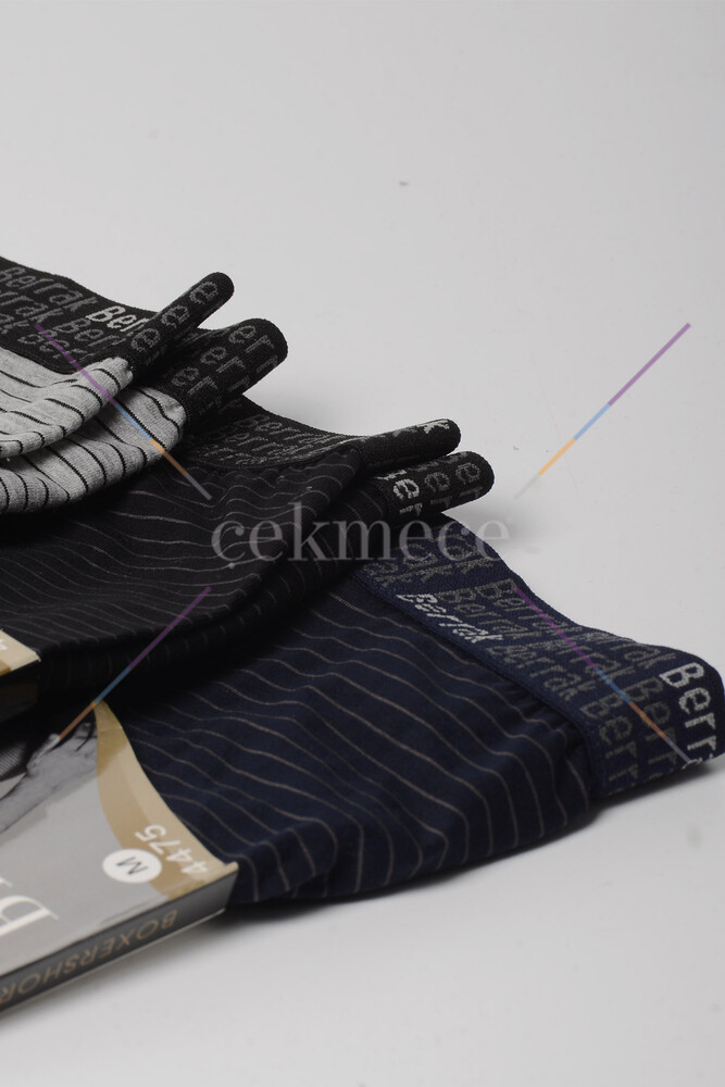Berrak 4475 3′lü Boxer Siyah-Lacivert-Gri - 5