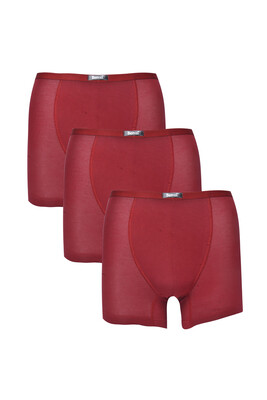 Berrak 4488 3'Lü  Erkek Boxer Bordo