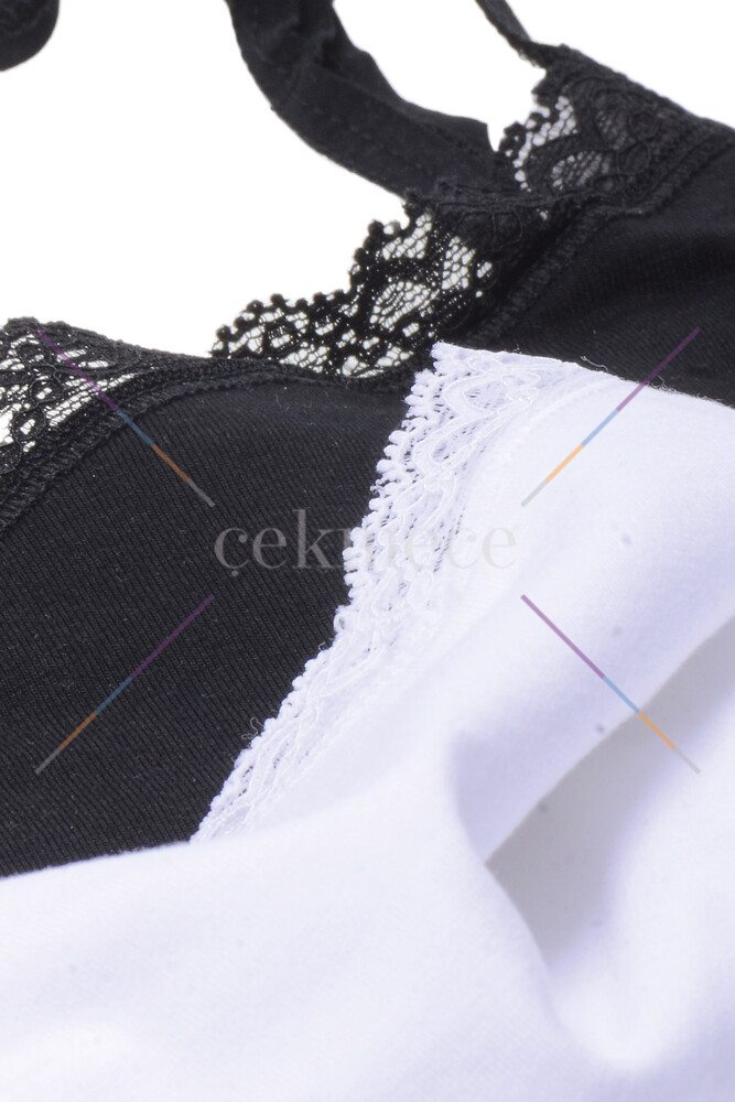 Blackspade Kadın İnce Askılı Atlet Comfort Elegance 1365 - Siyah - 6