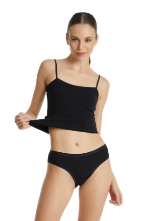 Blackspade Kadın Atlet Aura Satin 1404 - Siyah - 1