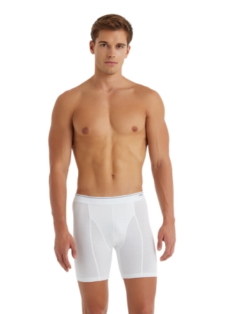 Blackspade Erkek Pamuk Elastan Retro Boxer Tender Cotton 9216 - Beyaz 