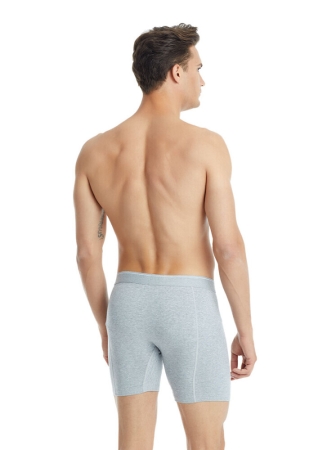 Blackspade Erkek Pamuk Elastan Retro Boxer Tender Cotton 9216 - Gri Melanj - 2