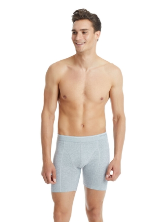 Blackspade Erkek Pamuk Elastan Retro Boxer Tender Cotton 9216 - Gri Melanj - 1