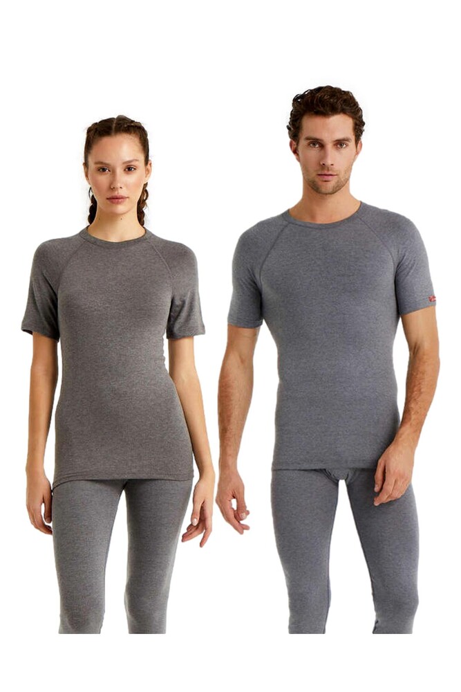 Blackspade Unisex Termal Tişört 2. Seviye 9258 - Gri Melanj - 1
