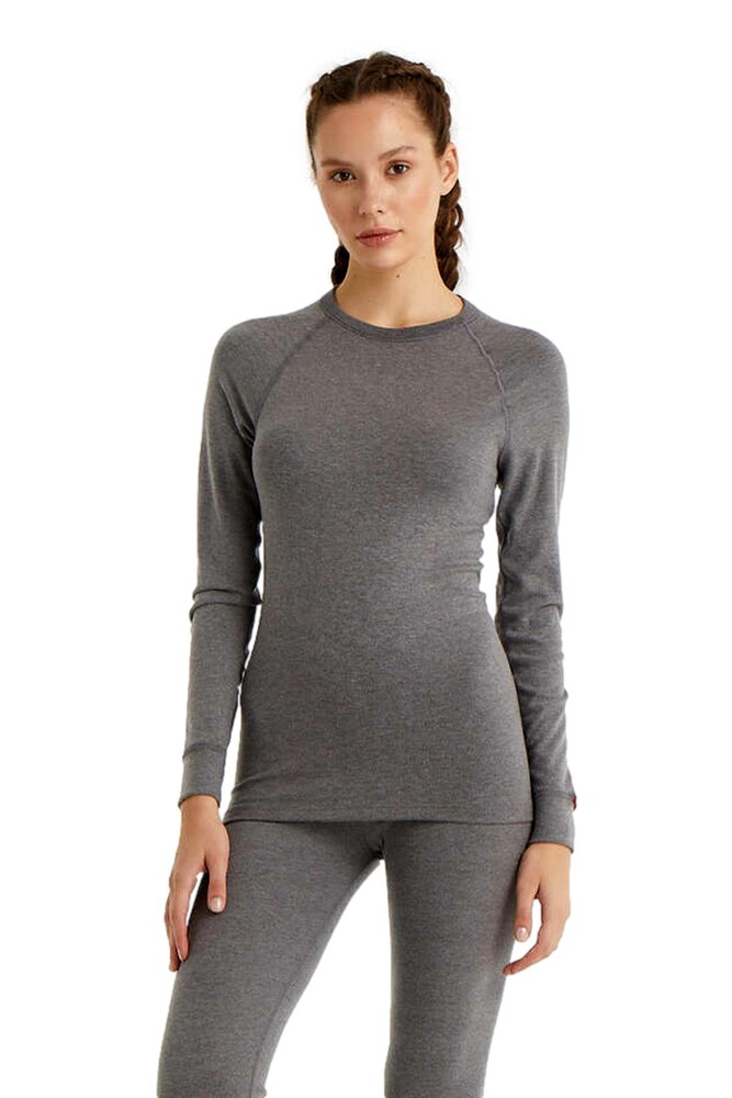 Blackspade Unisex Termal Tişört 2. Seviye 9259 - Gri Melanj - 3