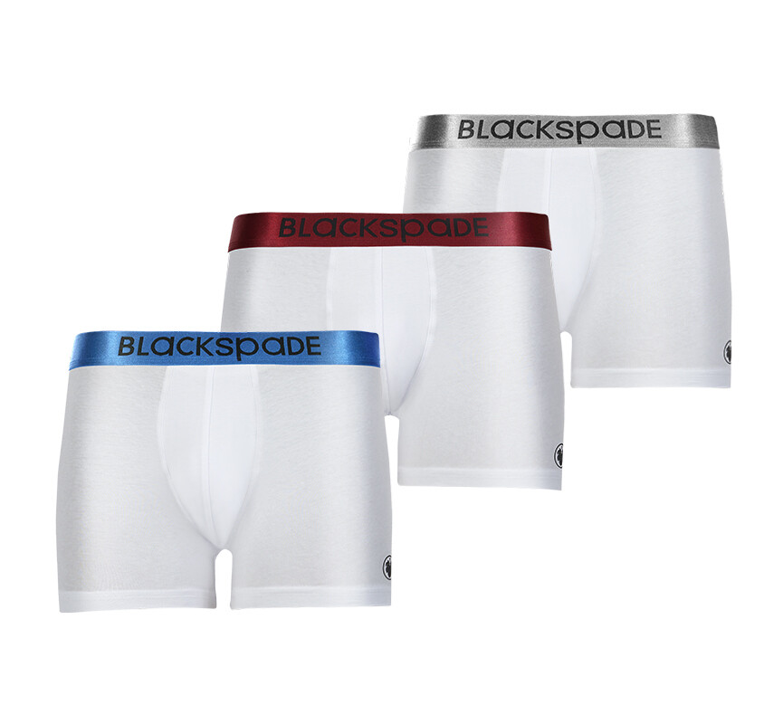 Blackspade Erkek Boxer 3'lü Paket Modern Basics 9471 - Beyaz - 1