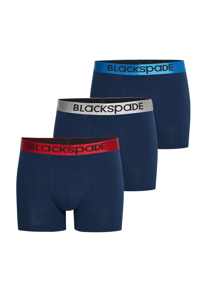 Blackspade Erkek Boxer 3'lü Paket Modern Basics 9471 - Mavi - 1