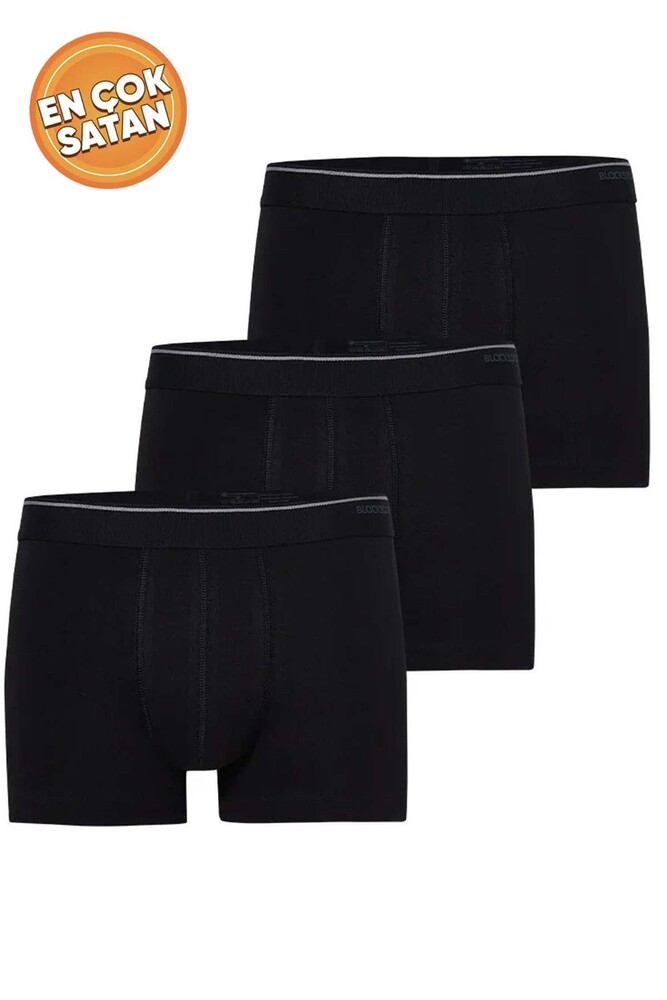 Blackspade Erkek Boxer - Shorty 3&prime;lü Paket Tender Cotton 9670 Siyah - 1