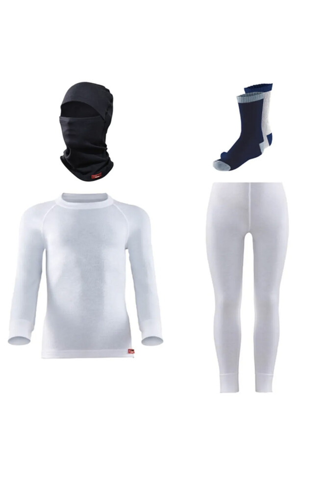 Blackspade Çocuk Kayak Kamp Kış Seti Beyaz - 1