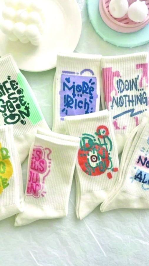Çekmece 5'li Kadın Desenli Çorap Life - 1