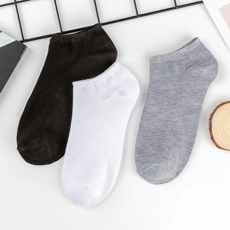 Çekmece 9′lu Unisex Patik Siyah-Gri-Beyaz - 1
