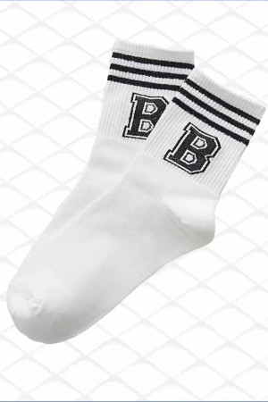Çekmece Unisex 5&prime;li Harf Desenli Kolej Soket Harf Desenli - 2