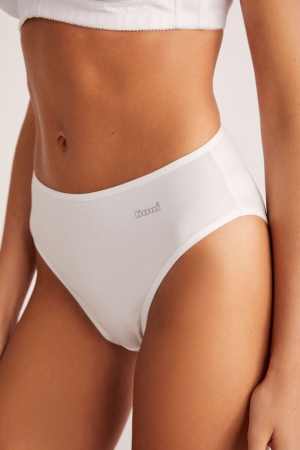 Kom Basic 2&prime;li Pamuk Slip Beyaz - 2