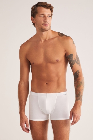 Kom Davide Pamuklu Basic Erkek Boxer Beyaz 