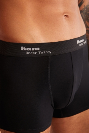 Kom Tight Pamuklu Erkek Boxer Siyah - 2
