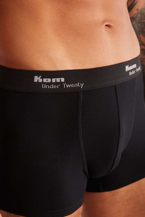 Kom Tight Pamuklu Erkek Boxer Siyah - 2