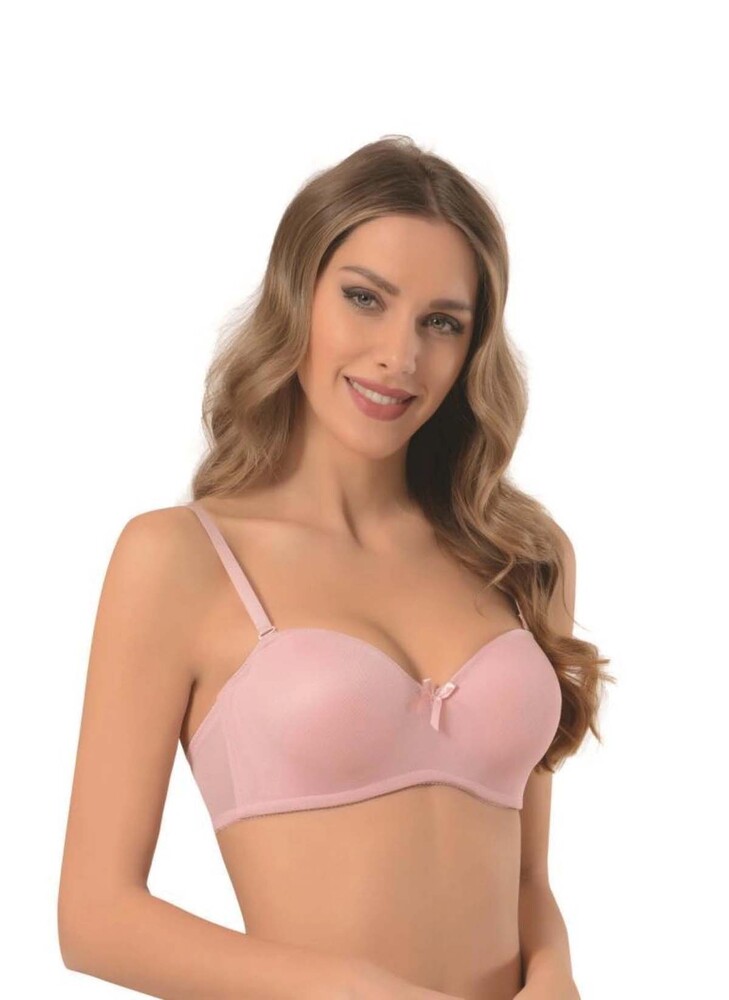 Nbb 3413 Strp.Desteksiz  Kaplı Sütyen Pudra - 1