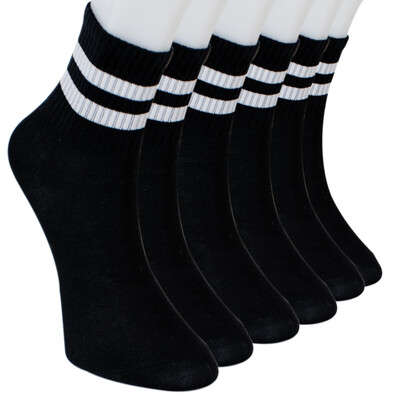 Solonine Premium 6'lı Unisex Bilek Üstü Spor Çorap Beyaz
