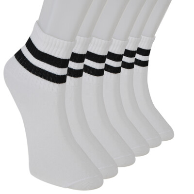 Solonine Premium 6'lı Unisex Bilek Üstü Spor Çorap Siyah 