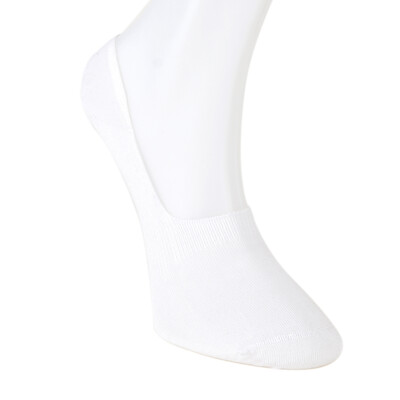Solonine Premium 6'lı Unisex Görünmez Kaymaz Bambu Babet Çorap Siyah-Beyaz-Gri - 3