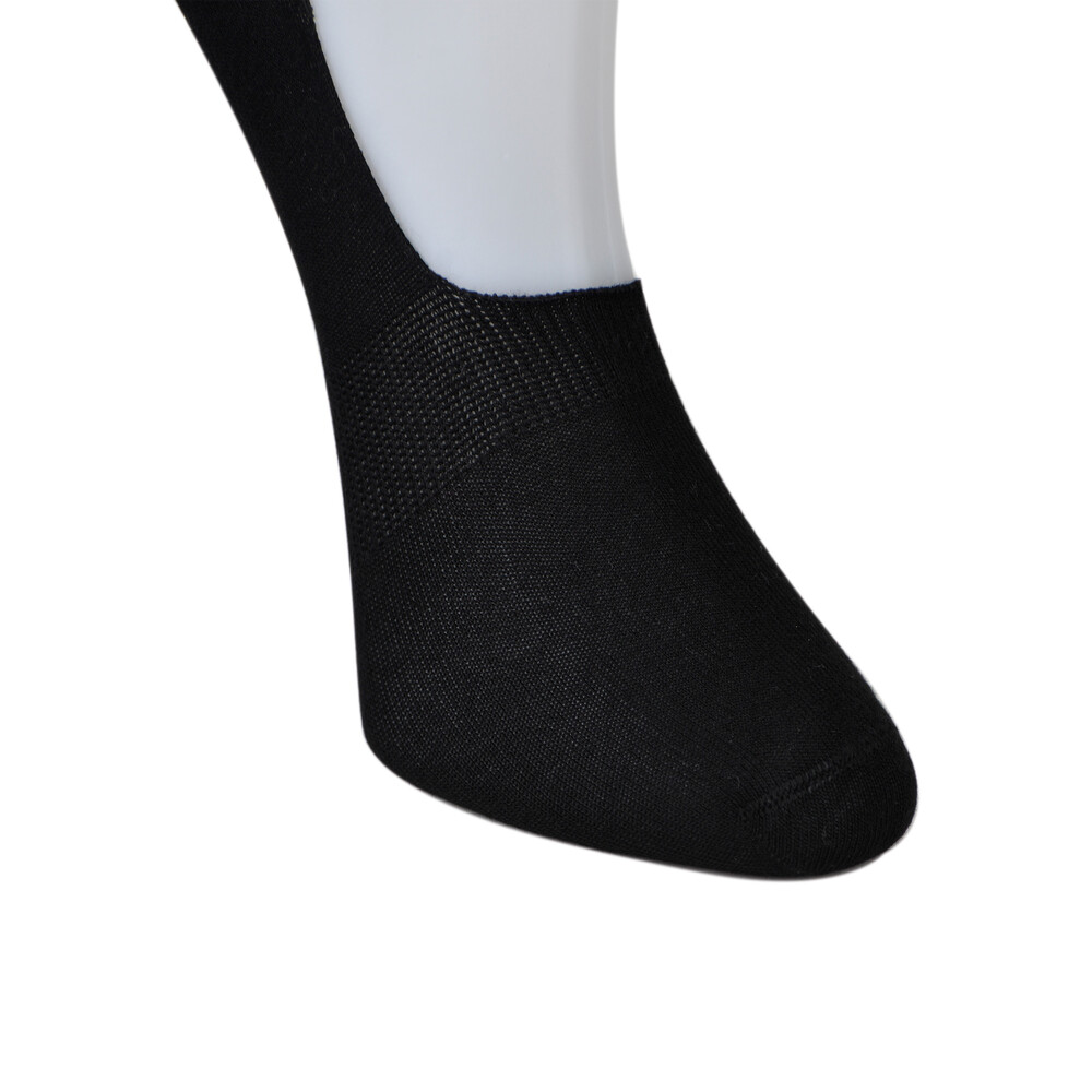 Solonine Premium 6'lı Unisex Görünmez Kaymaz Bambu Babet Çorap Siyah-Beyaz-Gri - 4